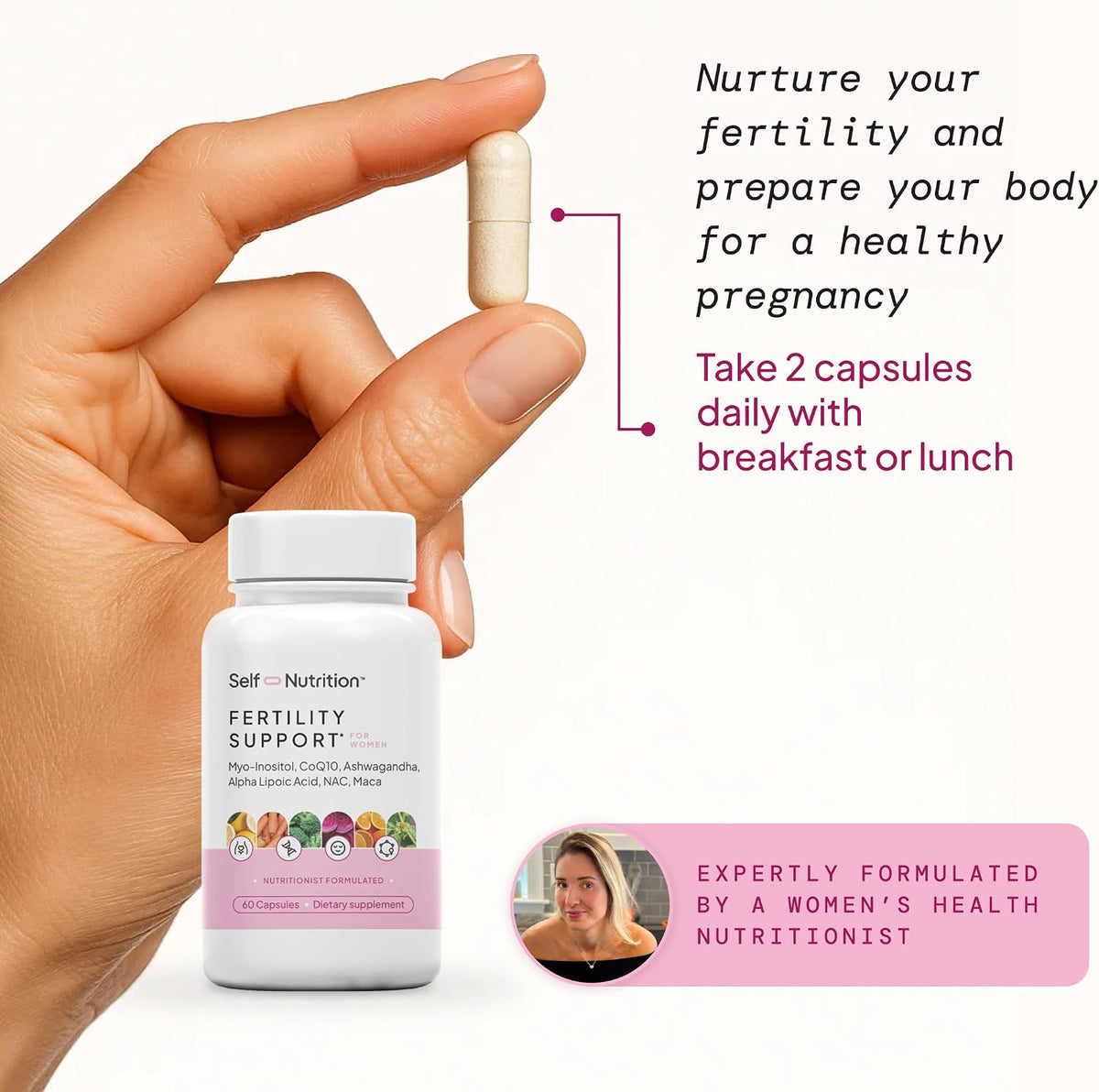 SELF NUTRITION Fertility Support for Women – – Alpha Lipoic Acid (ALA) – Works synergistically with NAC to protect – Image 4