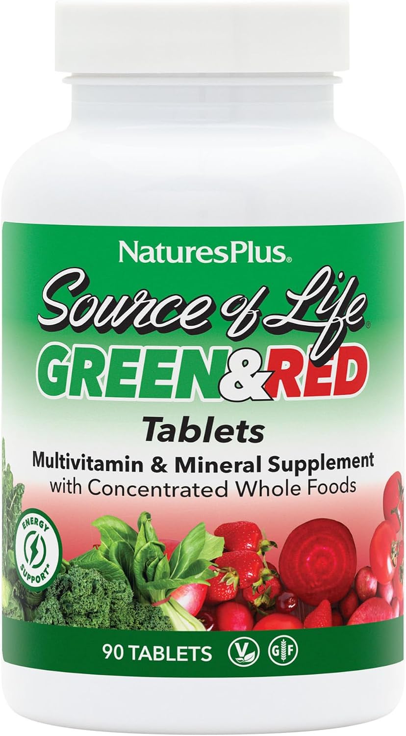 NaturesPlus Source of Life Green & Red Multivitamin - 90 Tablets - görsel 1