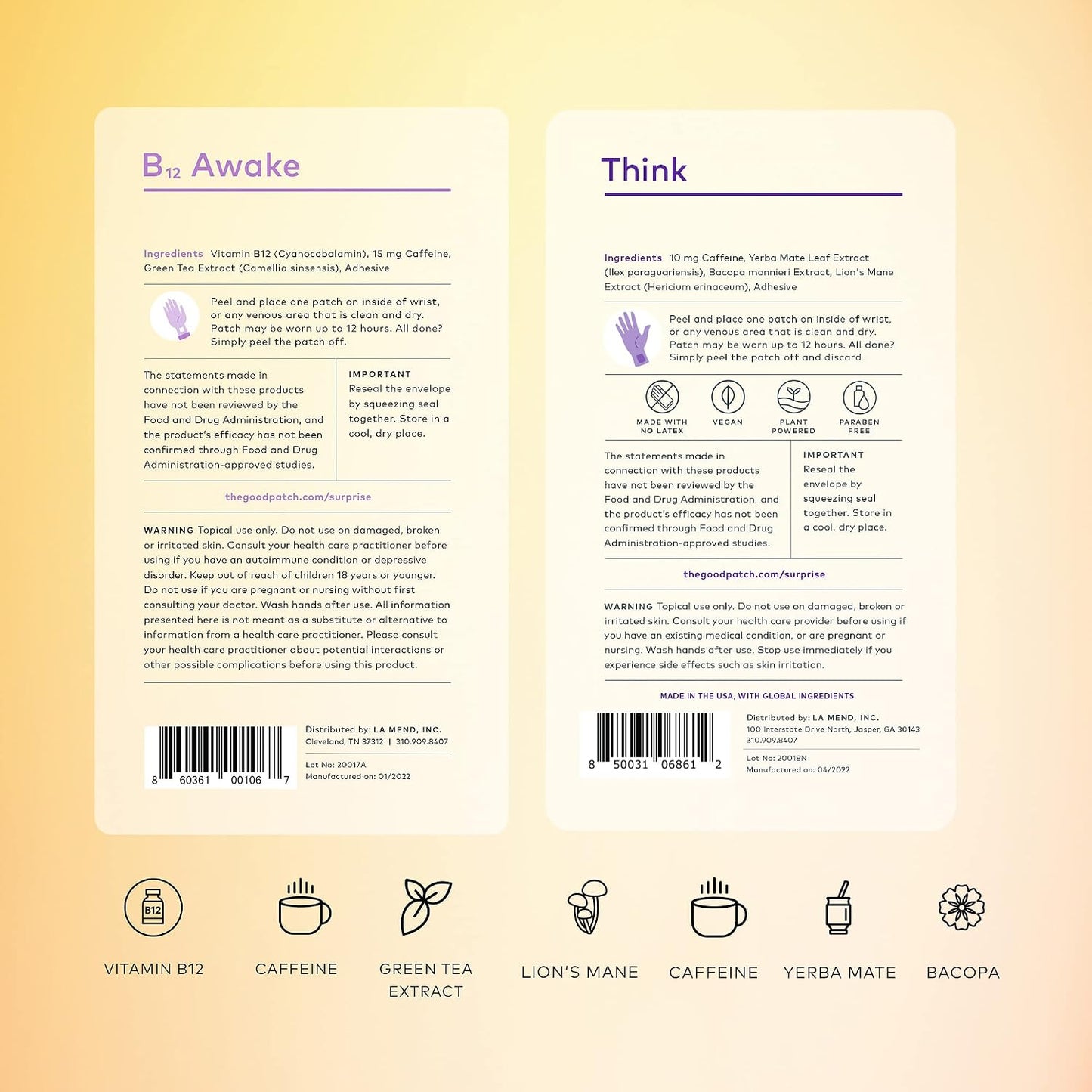 The Good Patch Weekday Hustle Duo - Awake B12 and Think Patches - görsel 2