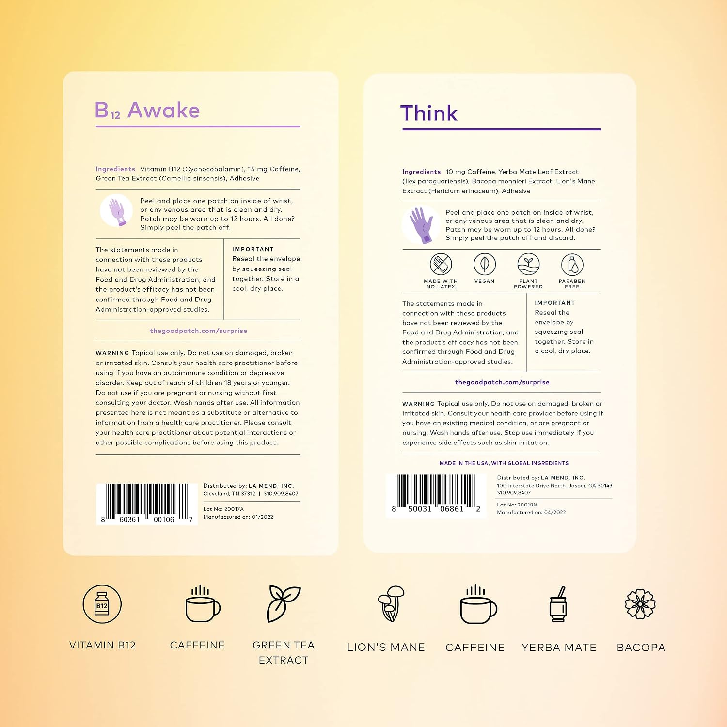 The Good Patch Weekday Hustle Duo - Awake B12 and Think Patches - görsel 2