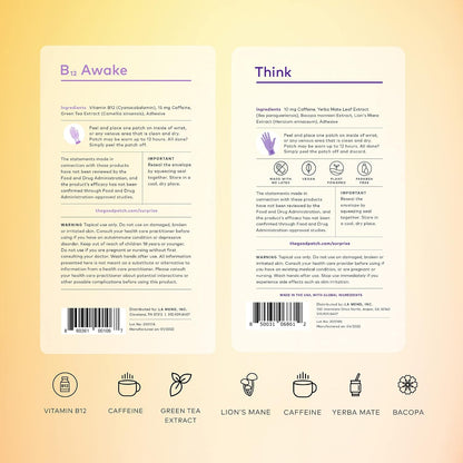 The Good Patch Weekday Hustle Duo - Awake B12 and Think Patches