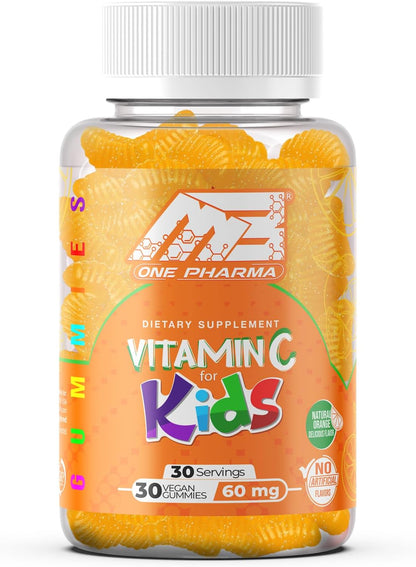 MB One Pharma Kids Vitamin C Gummies – Natural Orange Flavour (30-Day Supply)