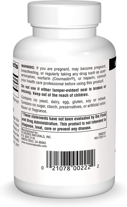 Source Naturals N-A-G 500 mg N-Acetyl Glucosamine for Connective Tissue Health – 120 Tablets