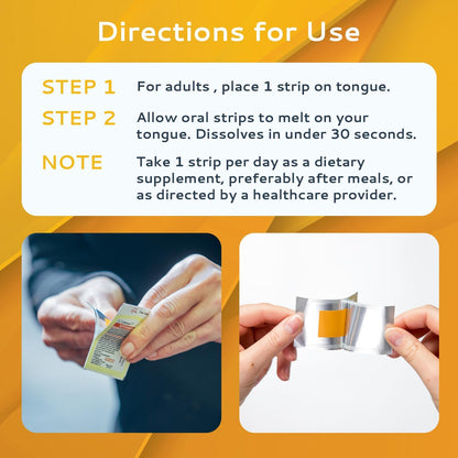 Calmour Vitamin D3 Strips 100 Pack | 2000 IU Oral Dissolvable Strips | Peppermint Flavour