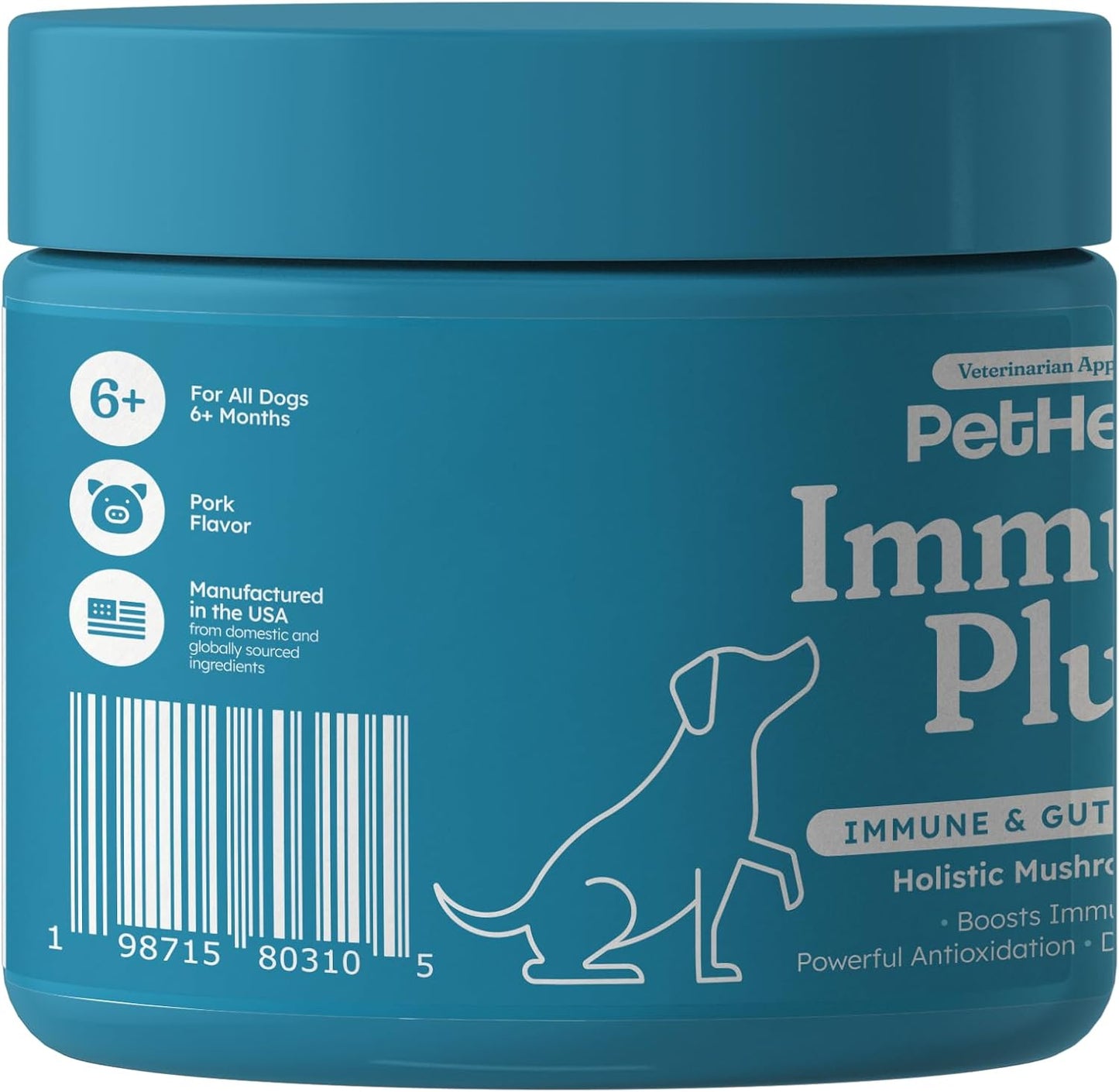 PetHeal Immune Plus Chews for Dogs – Vet-Reviewed Immune, Energy & Liver Support with Turkey Tail, Reishi & Milk Thistle | 30 Pork-Flavoured Soft Chews - görsel 7