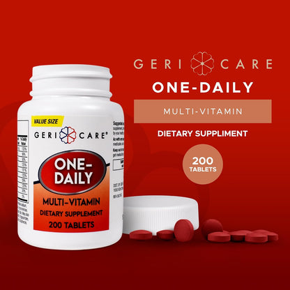 GeriCare One-Daily Multivitamin Tablet, 200 Tablets