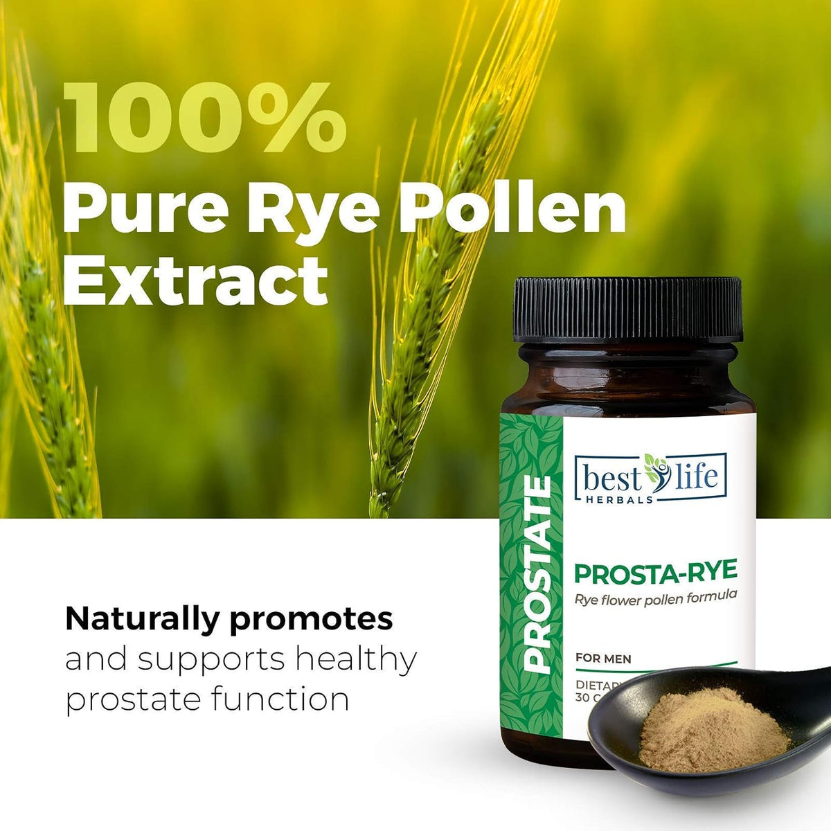 Prosta-Rye - Natural Prostate Supplement for Men - 4 Bottles (120 Capsules) - görsel 4