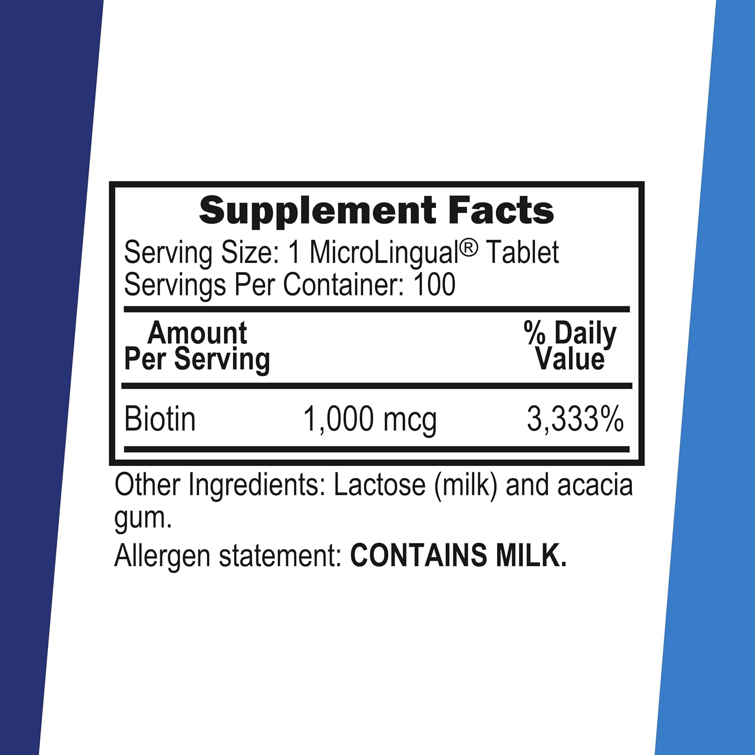 Superior Source Biotin 1000 mcg MicroLingual Quick-Dissolve Tablets, 100 Tablets - görsel 2