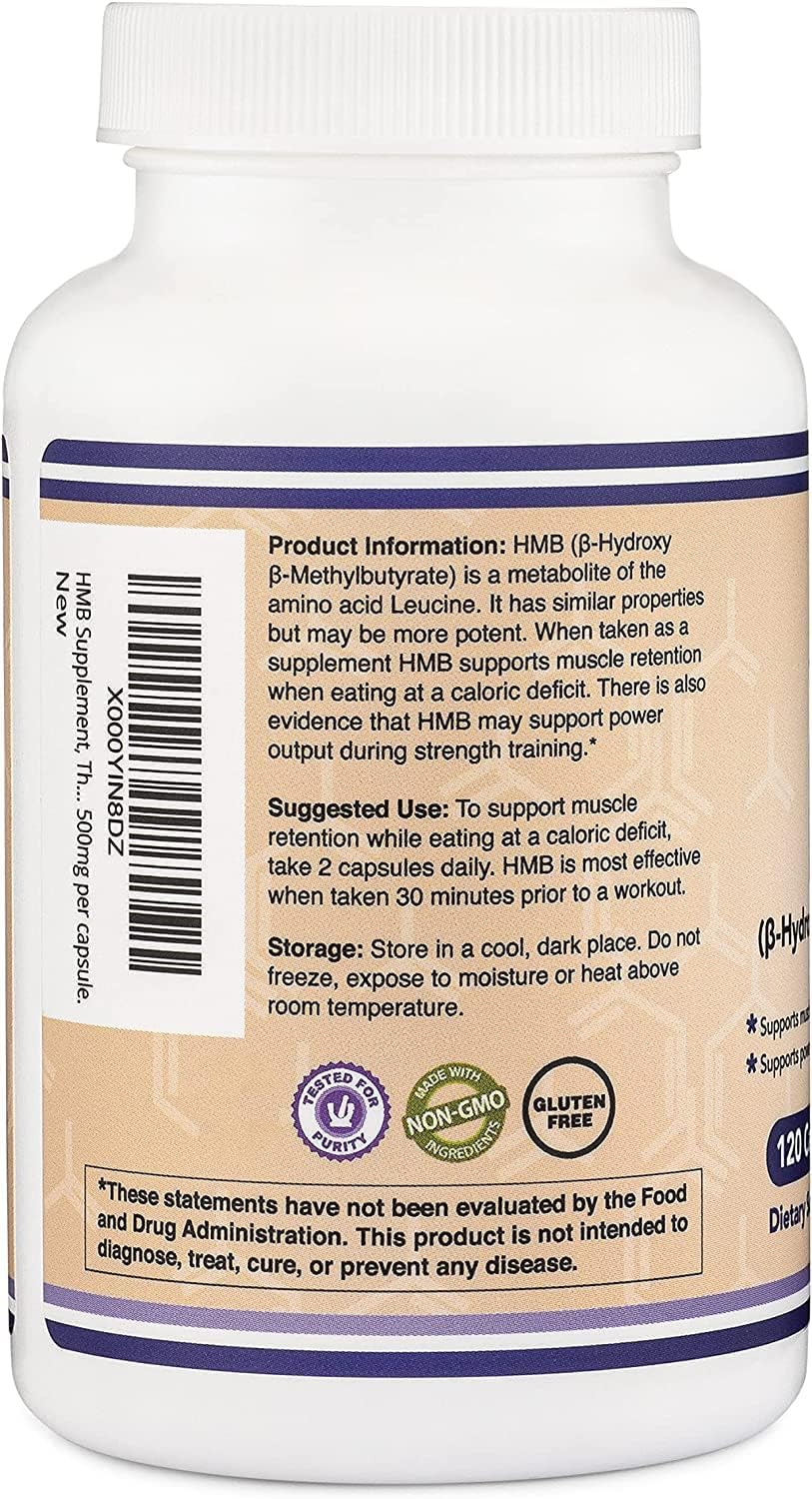 Double Wood Supplements HMB Supplement - 120 Capsules, 1000 mg per Serving - görsel 4