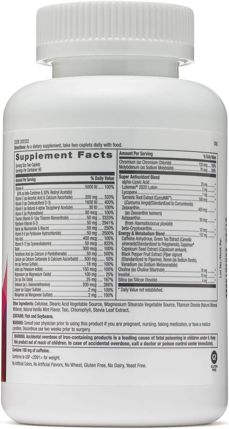 GNC Women's Ultra Mega Energy and Metabolism Multivitamin, 180 Tablets - görsel 2
