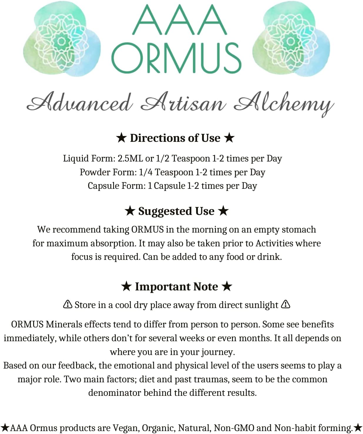 AAA Ormus Rose Capsules – Premium Ocean Mineral Blend (60 Count, Vegan) - görsel 8