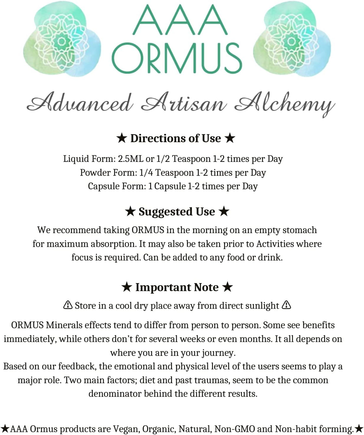 AAA Ormus - Rose Capsules - Premium Ocean Mineral Blend - Vegan Formula - görsel 8