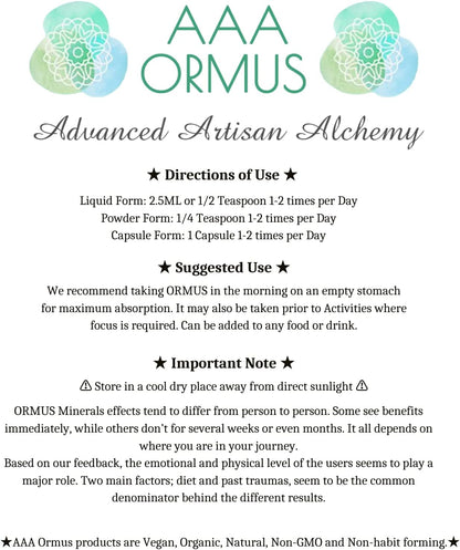 AAA Ormus – Rose Capsules – Premium Ocean Mineral Blend – Vegan Formula
