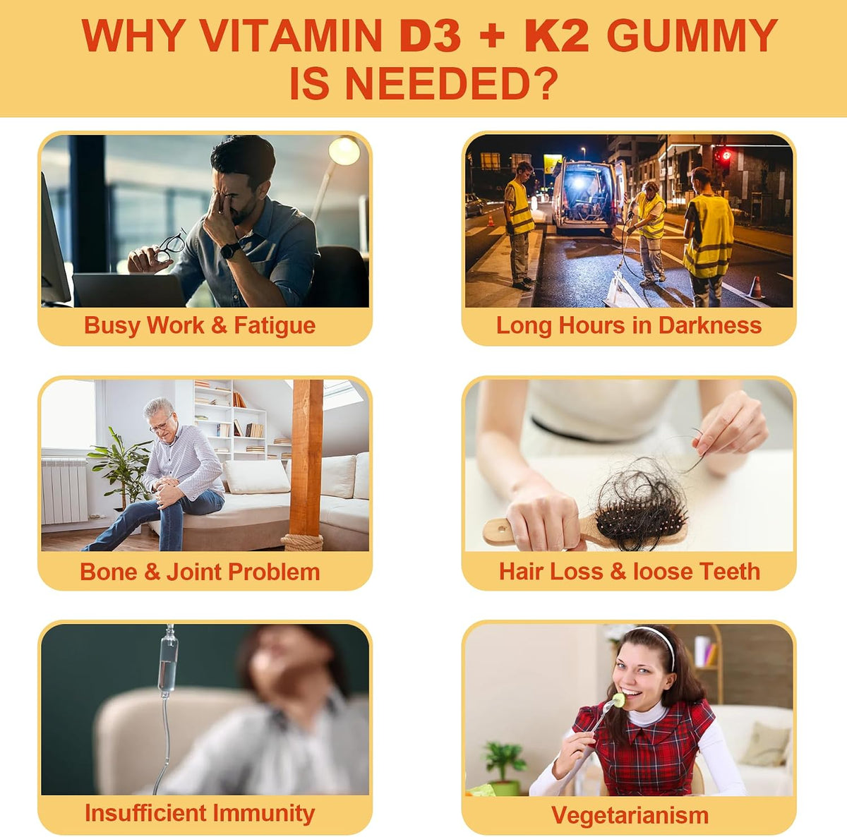 NEVISS Vitamin D3 5000IU + K2 (MK-7) 120mcg Gummies – Sugar Free, with Methylated B12, B9, B6, Vitamin E, Zinc & MCT Oil – Contributes to Bone & Immune Health, 1 Pack - görsel 6