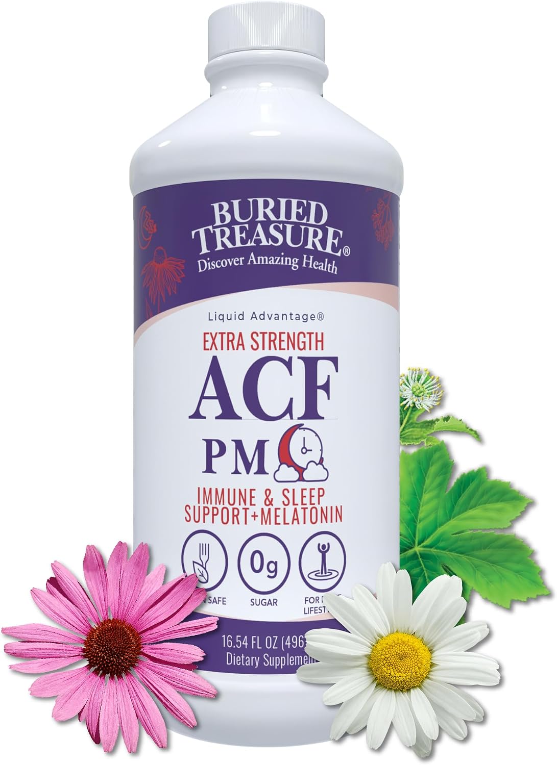 Buried Treasure ACF Extra Strength PM - Nighttime Immune Support, 473 ml - görsel 1