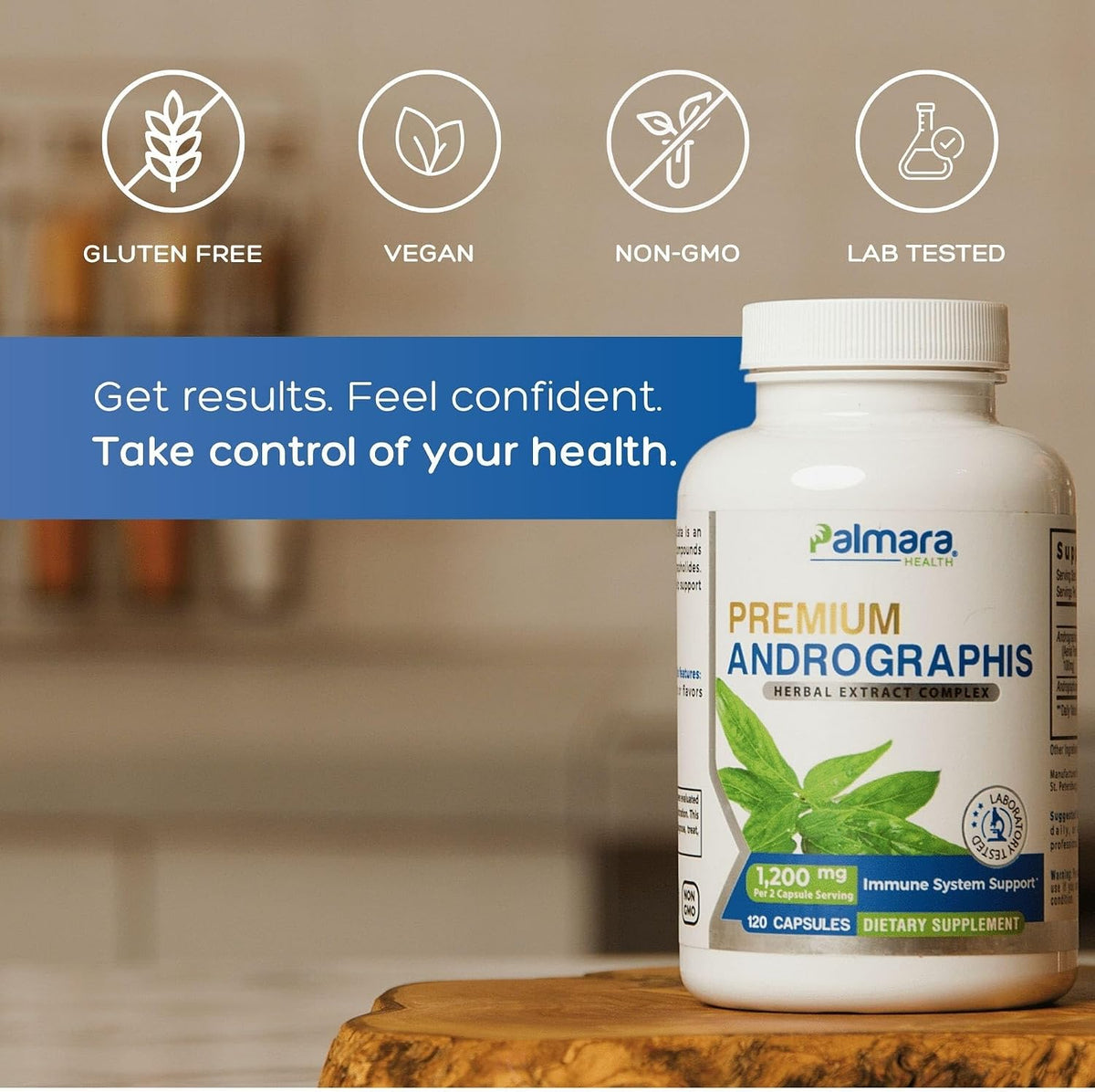 Palmara Health Andrographis Paniculata Extract 1,200mg - 100mg Andrographolides, Vegan Capsules - görsel 3