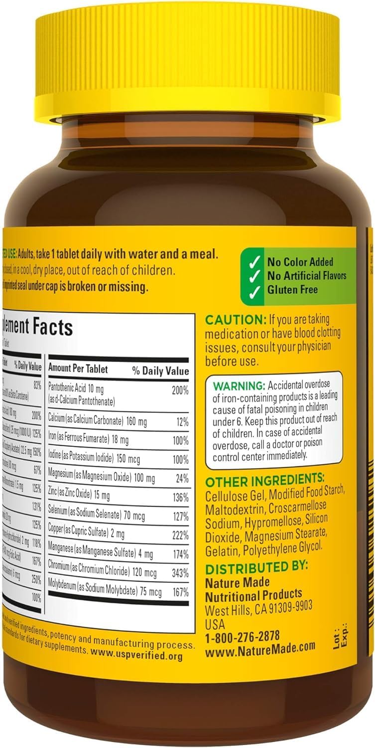 Nature Made Multi Complete Tablets 130 Tablets (Pack of 5) - görsel 3