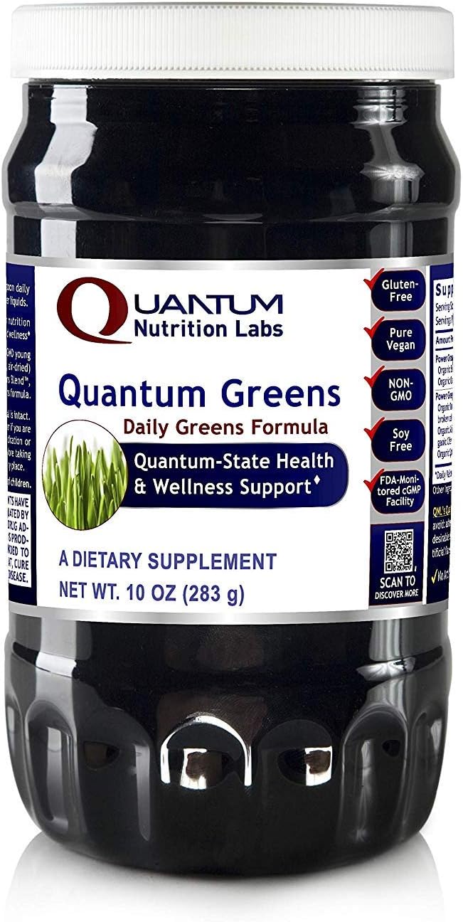 Quantum Nutrition Labs Quantum Organic Greens - Super Greens Powder, 10 oz (283 g) - görsel 1
