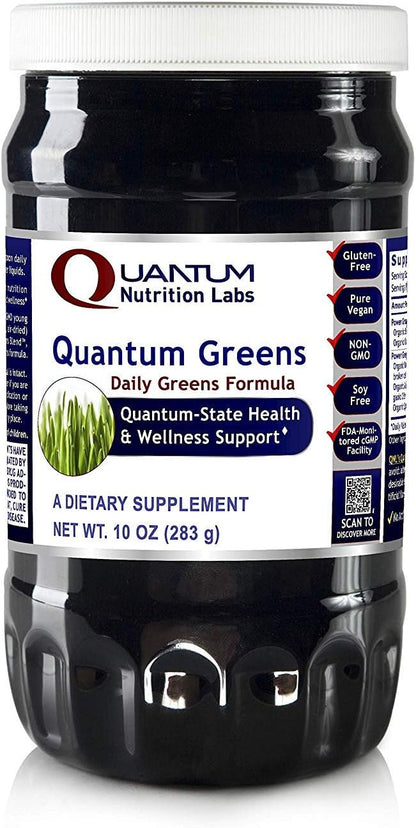Quantum Nutrition Labs Quantum Organic Greens - Super Greens Powder, 10 oz (283 g)