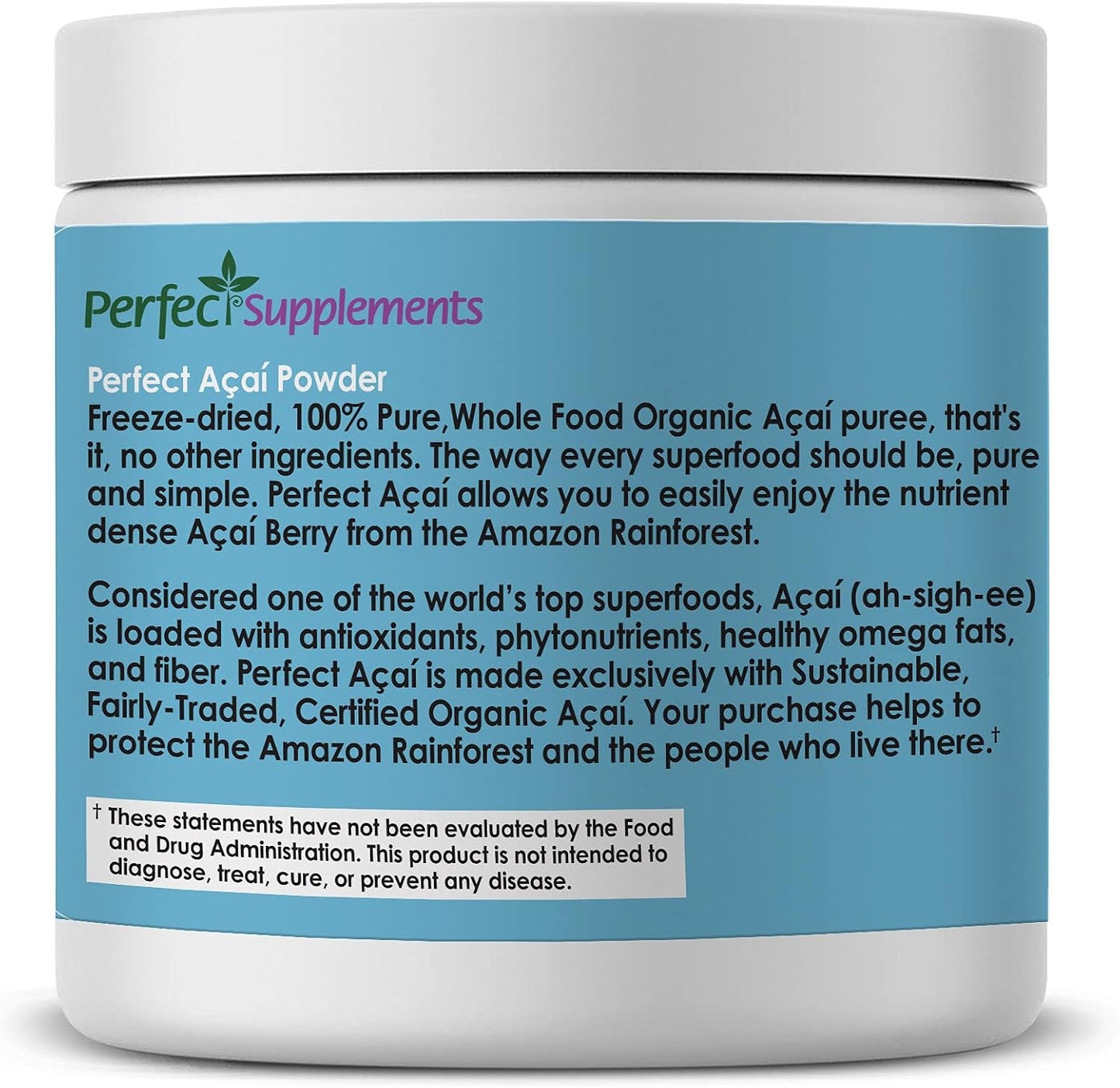 Perfect Supplements – Perfect Acai Powder – 95 g – Pure Organic Freeze-Dried Acai Berry Superfood - görsel 3