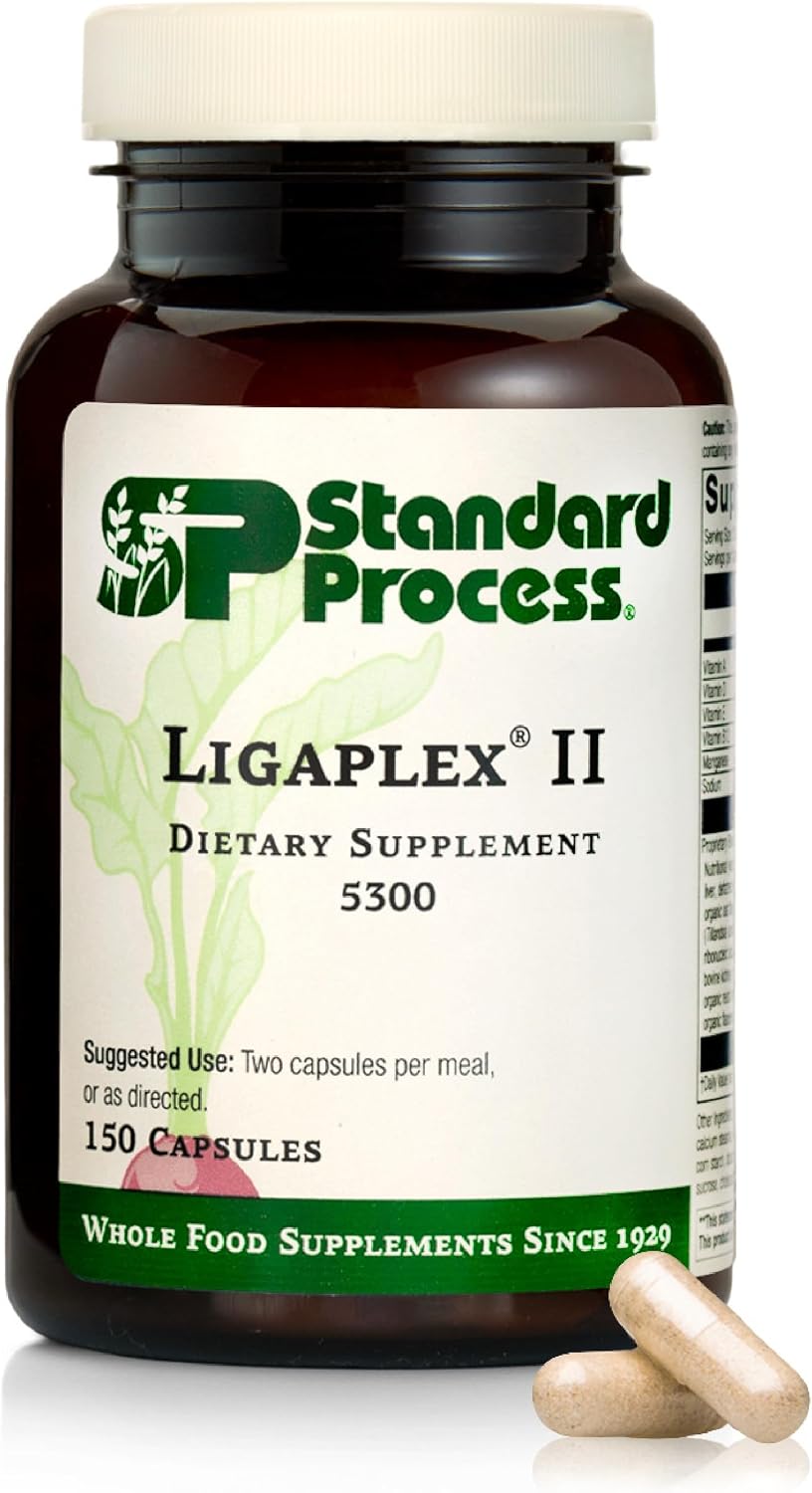 Standard Process Ligaplex II - Joint & Bone Support - Manganese Food Supplement with Vitamins B12, A & D - 150 Capsules - görsel 1