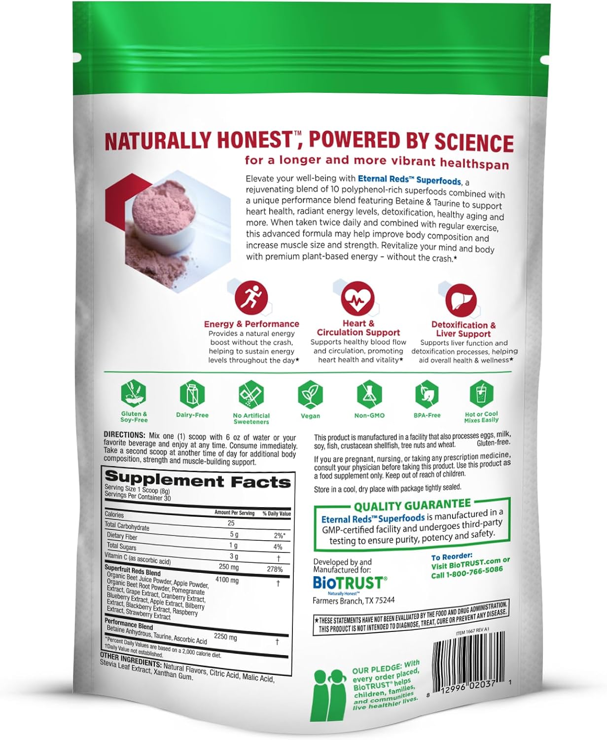 BioTrust Eternal Reds – Red Superfoods Powder - görsel 9