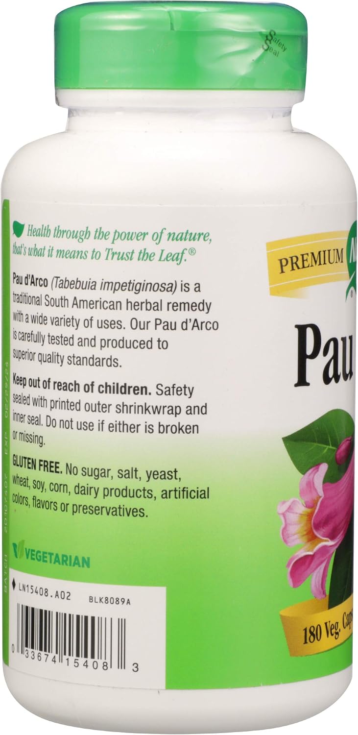 Nature's Way Pau D'Arco Inner Bark, 545 mg, 180 Capsules - görsel 4