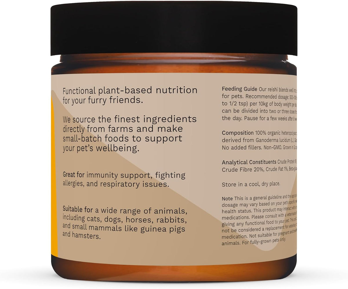 Boosie Organic Adaptogenic Powder for Dogs and Cats - Supports Immune System, Liver and Vitality - Reishi Mushroom - 100% Natural Without Additives or Preservatives - Pet Nutrition - görsel 2