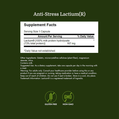 Swanson Women's Anti-Stress Formula with Lactium – 60 Capsules for Stress Relief, Relaxation and Sleep Support