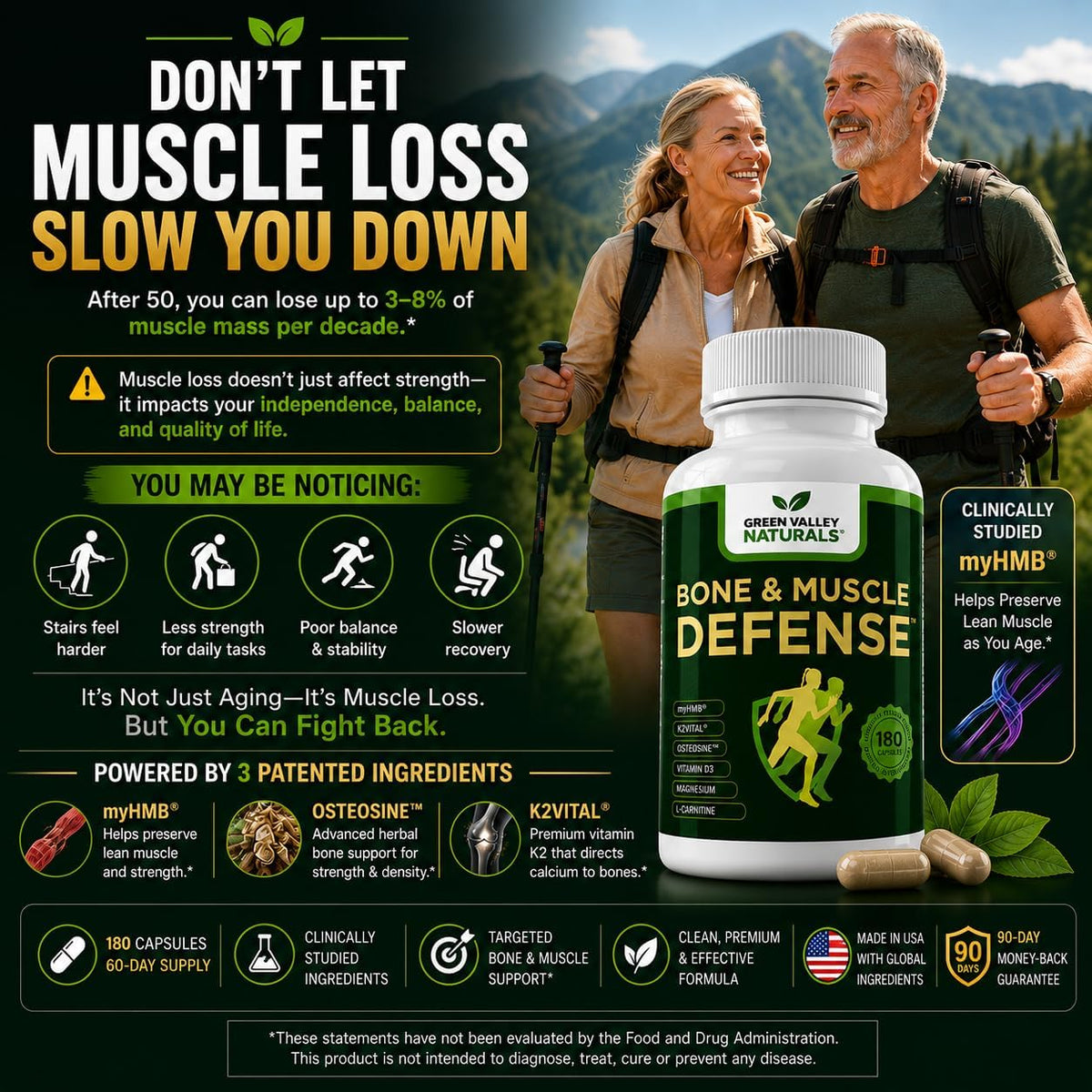 Green Valley Naturals Bone & Muscle Defence – Third-party testing and quality – Choose supplements manufactured in – Image 3
