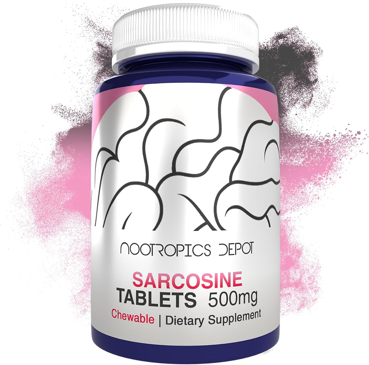 Nootropics Depot Sarcosine Tablets 500mg Chewable (120 Tablets) - görsel 1