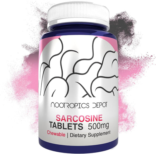 Nootropics Depot Sarcosine 500mg Chewable Tablets (240 Count)