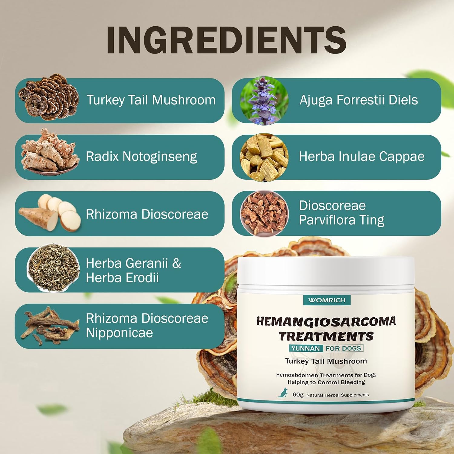 Blood Support for Dogs with Yunnan Sanqi & Turkey Tail Mushroom - görsel 5
