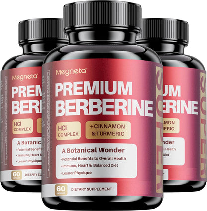 Premium Berberine HCl Complex with Cinnamon and Turmeric - (120 Capsules)
