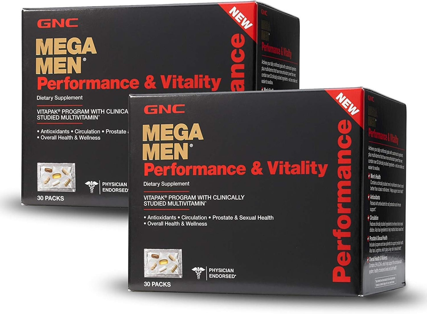 GNC Mega Men Performance Vitality - 30 Packs - görsel 1