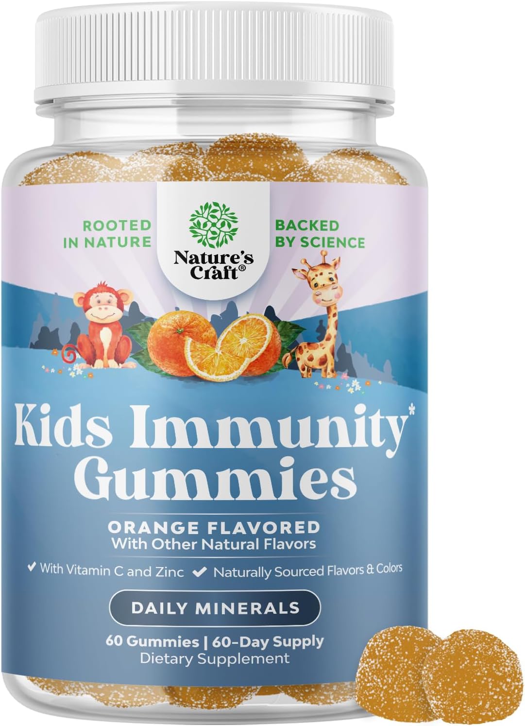 Children's Immunity Support Gummies – Vitamin C, Zinc & Echinacea Immune Booster - görsel 1