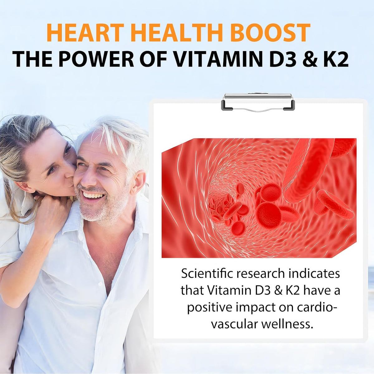 Vitamin D3 K2 Supplement Soft gel capsules, 10,000 IU D3 + 200 mcg K2 (MK-7) | 2-in-1 Replenish Formula with Coconut Oil, Supports Calcium Absorption, Easy to Swallow 120 Capsules - görsel 2