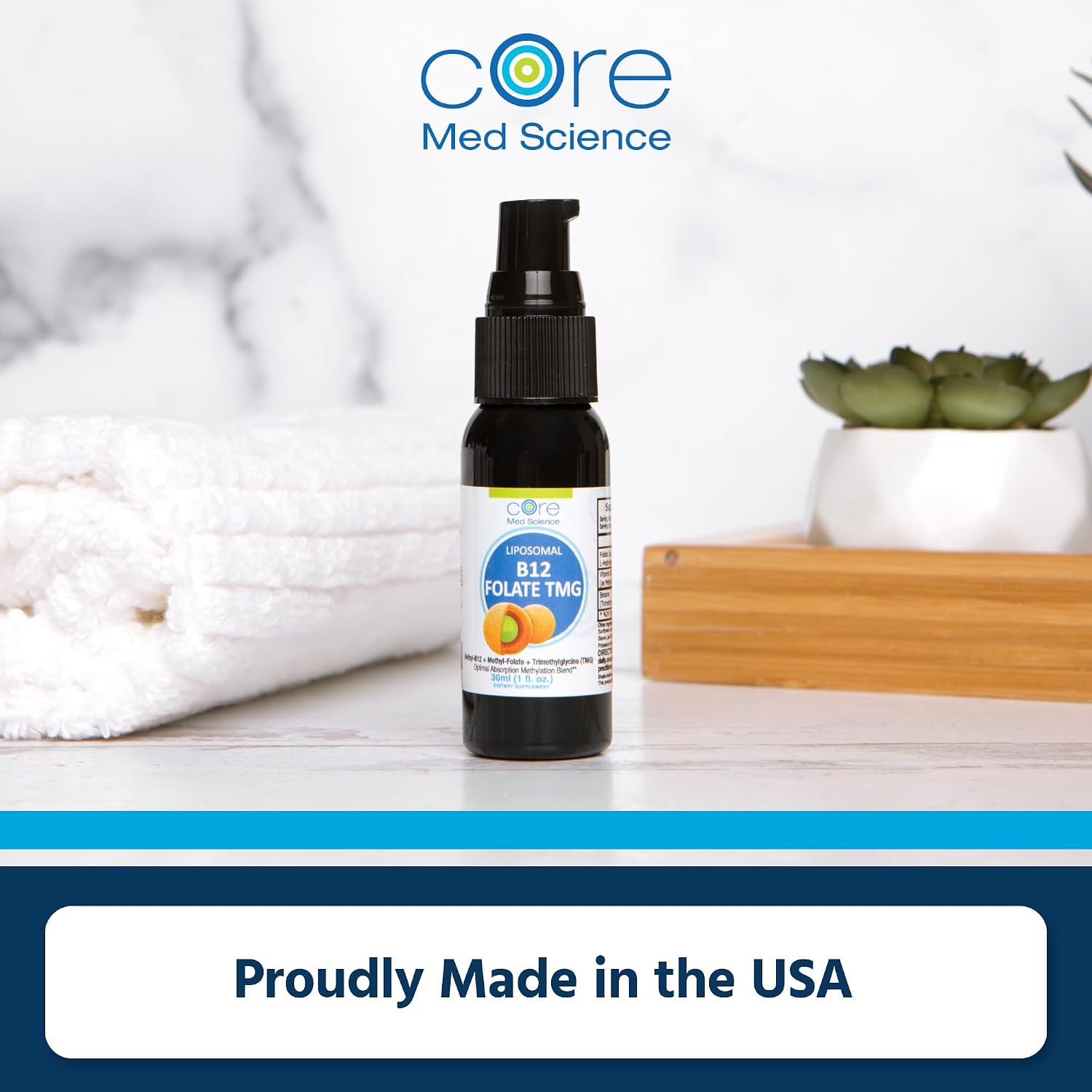 Core Med Science Liposomal B12 Folate TMG Liquid Spray - görsel 7