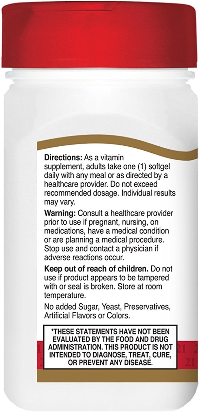 21st Century D3 1000 IU Softgels, 250 Capsules - görsel 2