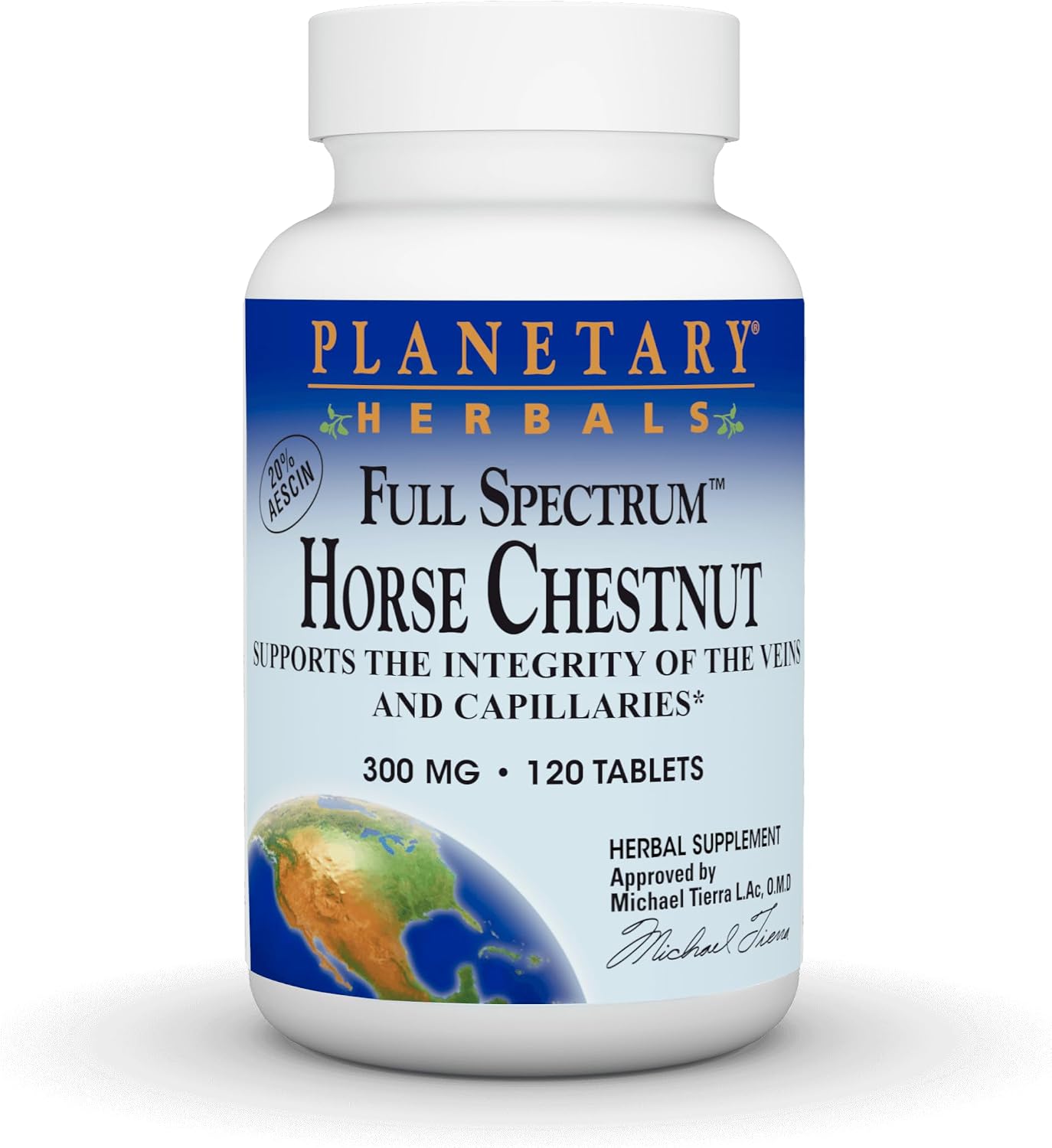 Planetary Herbals Full Spectrum Horse Chestnut, 500 mg – 120 Tablets - görsel 1