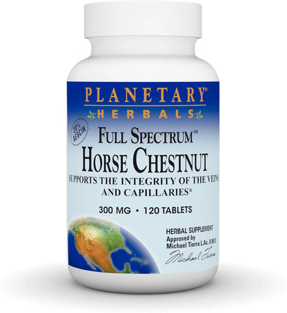 Planetary Herbals Full Spectrum Horse Chestnut, 500 mg – 120 Tablets