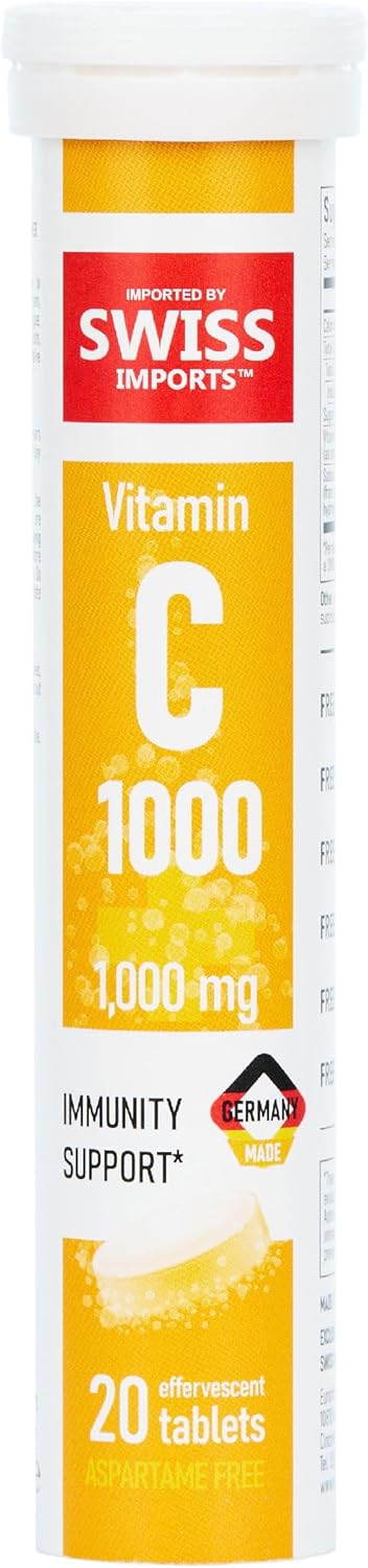 Effervescent Vitamin C 1000 mg Food Supplement, 6-Pack, 120 Tablets