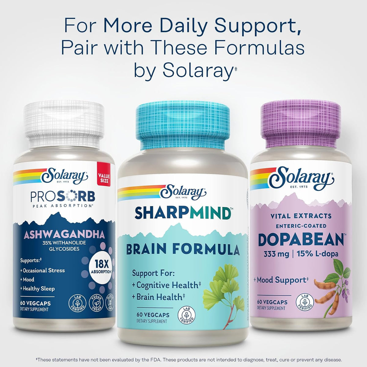 SOLARAY Dopabean 333mg - Mucuna Pruriens L-Dopa Supplement - Enteric Coated, 60 Servings - görsel 6