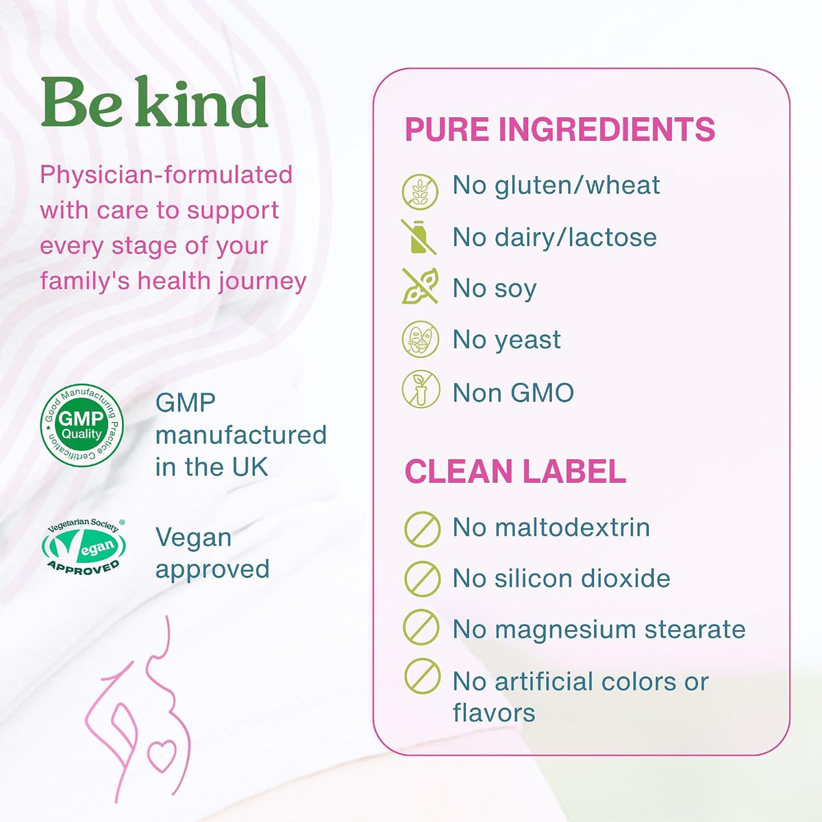 Igennus Methylated Prenatal Multivitamin for Women – Folate for MTHFR, High Absorption, Pure & Clean, Gentle Iron, Choline, Calcium & Magnesium, Vegan, Non-GMO, 60 Tablets - görsel 5