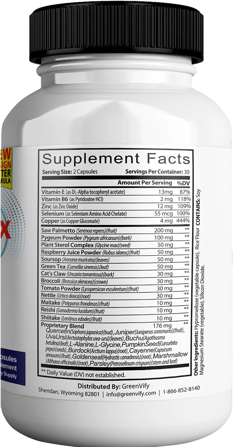 GREENVIFY ProstateViva Max - Maximum Strength Prostate Supplement (300 Capsules) - görsel 1