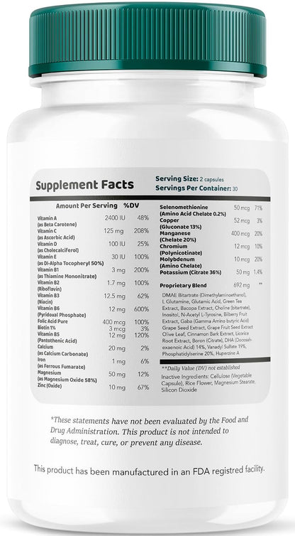 (2 Pack) Bio Grow Capsules - Hair Growth Supplement, 120 Capsules for 2 Months