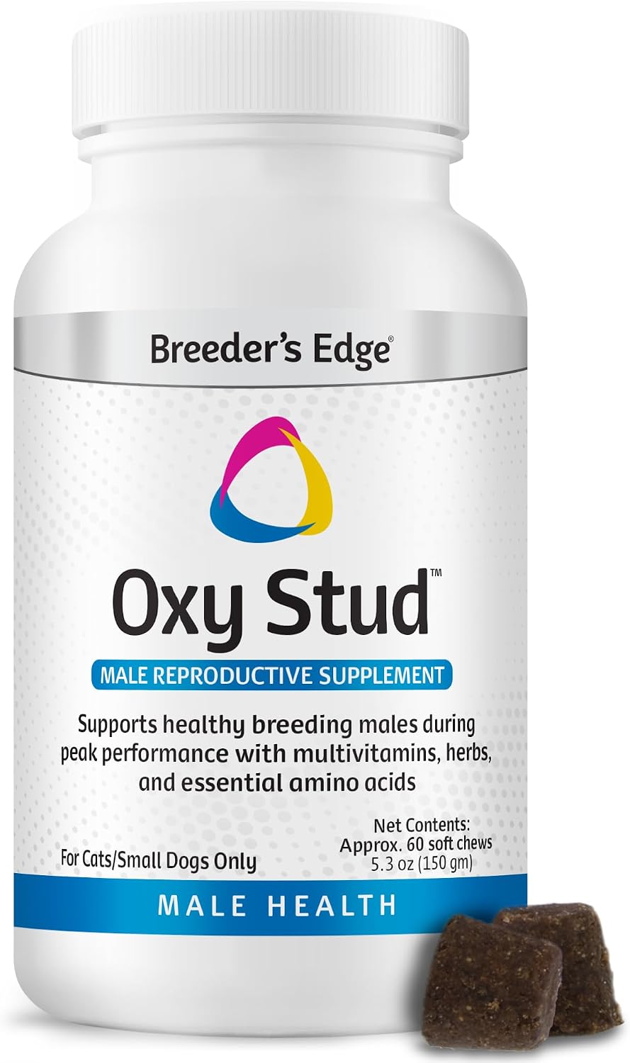 Breeder's Edge Oxy Stud Meat Chews for Male Dogs and Cats – with Essential Vitamins, Minerals, and Natural Herbs for Reproductive Health, 30 chews - görsel 9