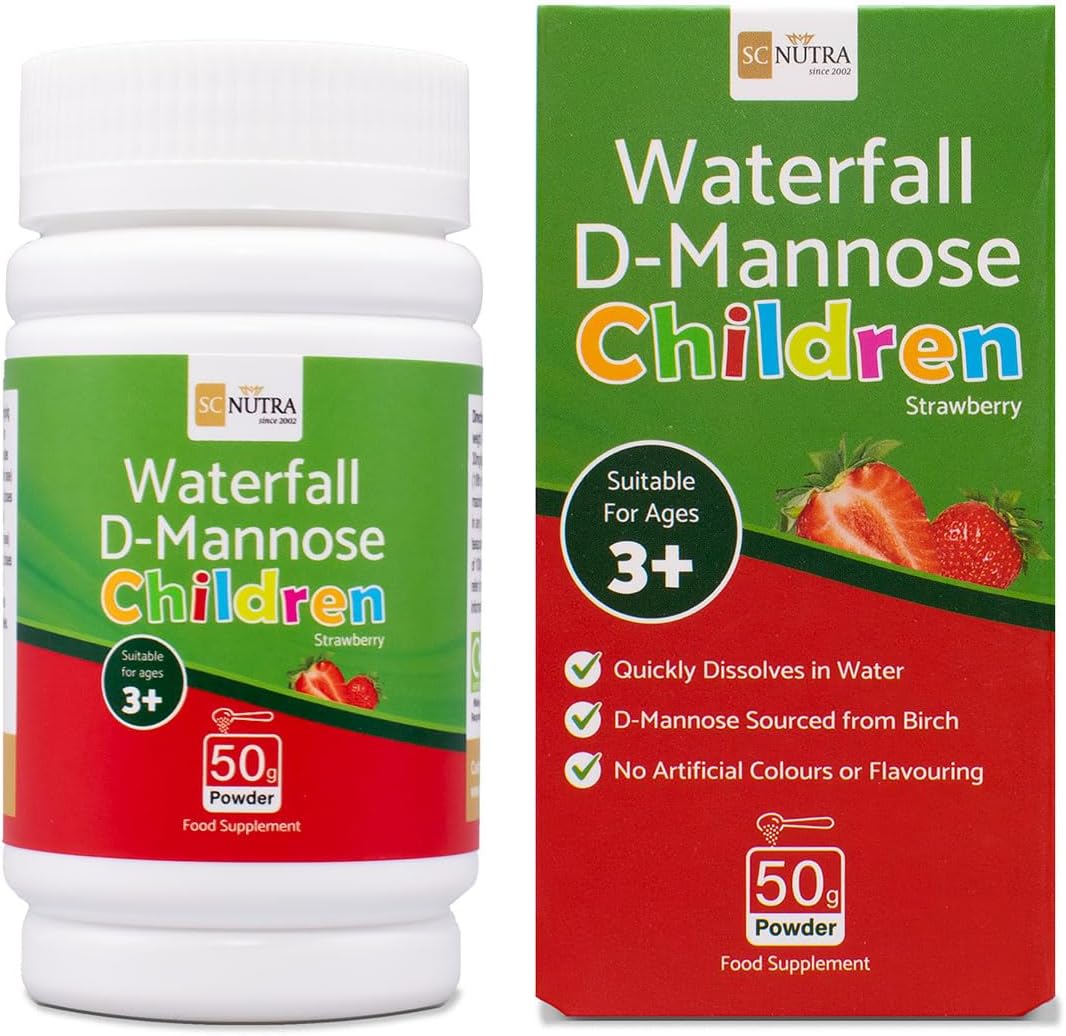sc nutra Waterfall D-Mannose Children Strawberry – Kids D-Mannose from Birch - görsel 1