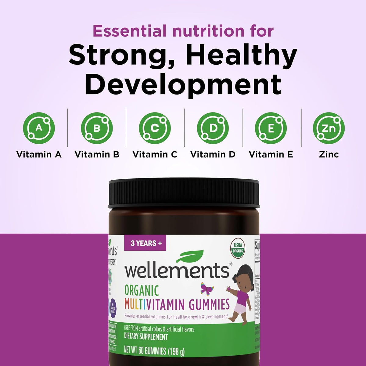 Wellements USDA Organic Kids Multivitamin Gummies - 60 Count - görsel 4