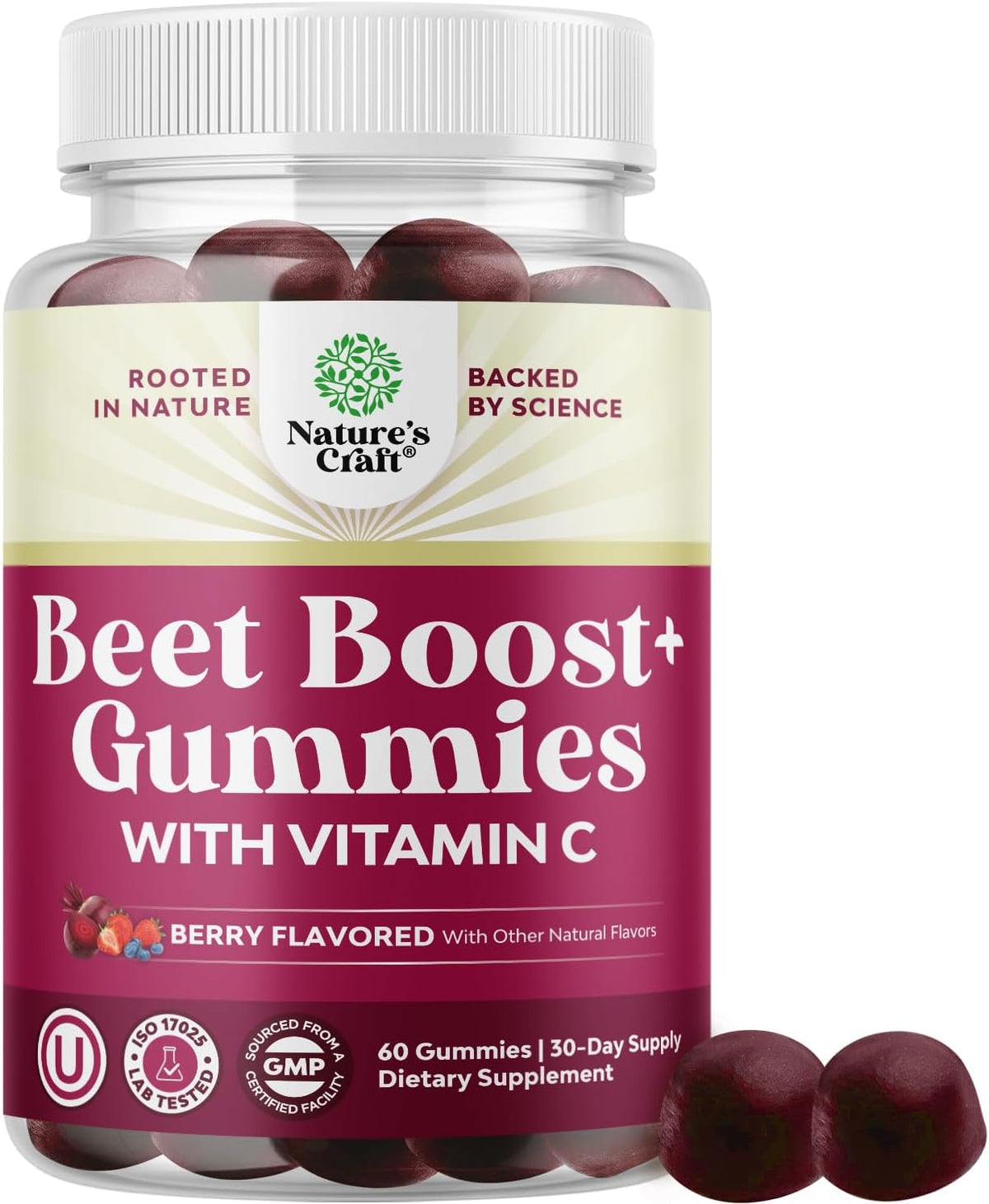 Flow Boosting Beetroot Gummies - Nitric Oxide Support with Pomegranate and Vitamin B12 - 60 Count - görsel 10